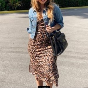 ASOS leopard midi dress